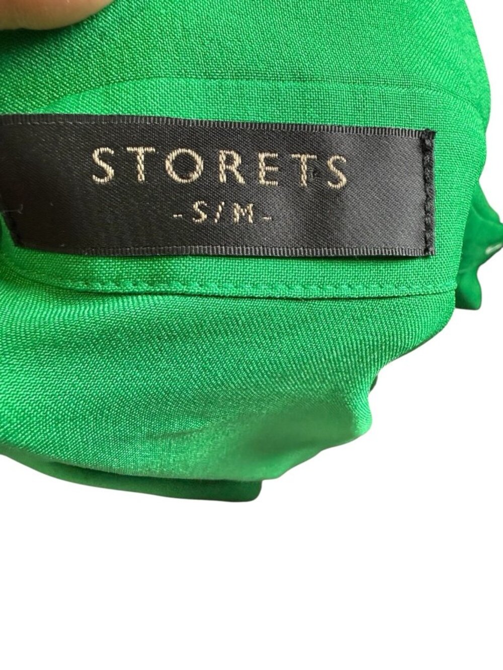 Storets Womens Green Button Up Blouse Size S/M Office Spring Euc — image 5 of 7
